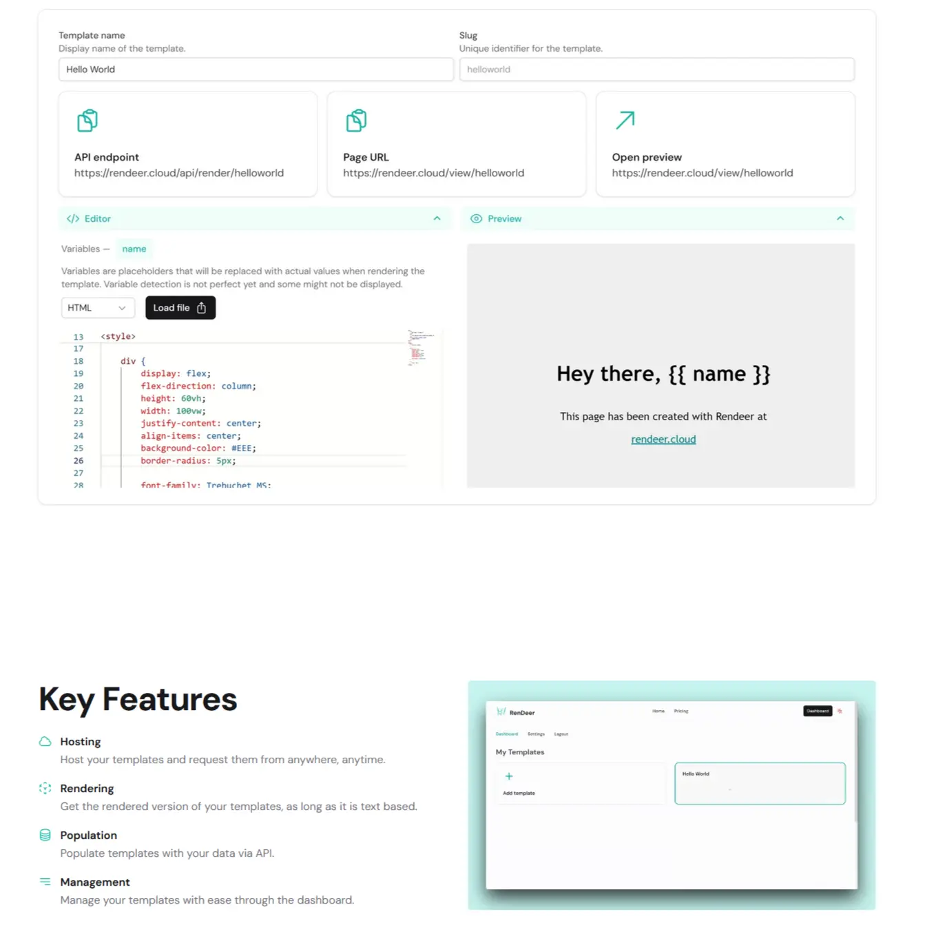 Rendeer software project by UIMIRE