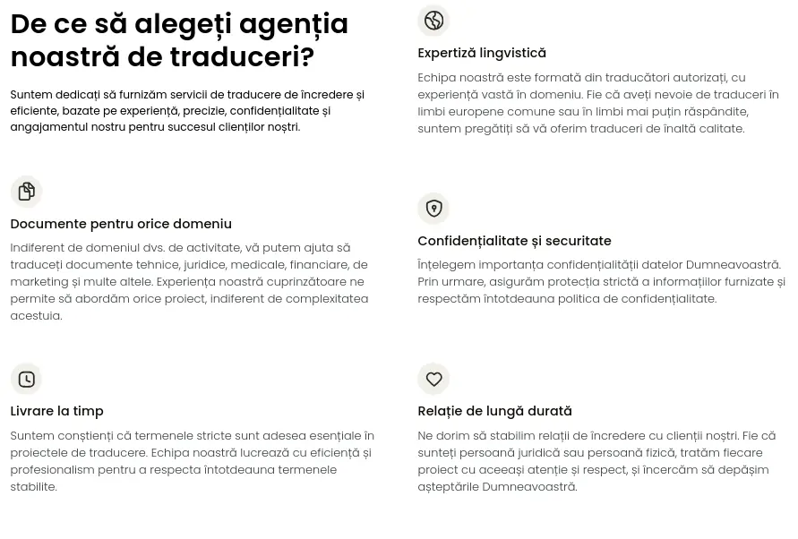 Traduterra service categories — specialized, legalized, interpreting, apostille, authorized
